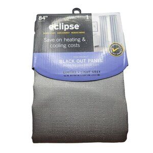 Eclipse Blackout One Rod Pocket 42 Inch Wide 84 Inch Length Light Grey Samara